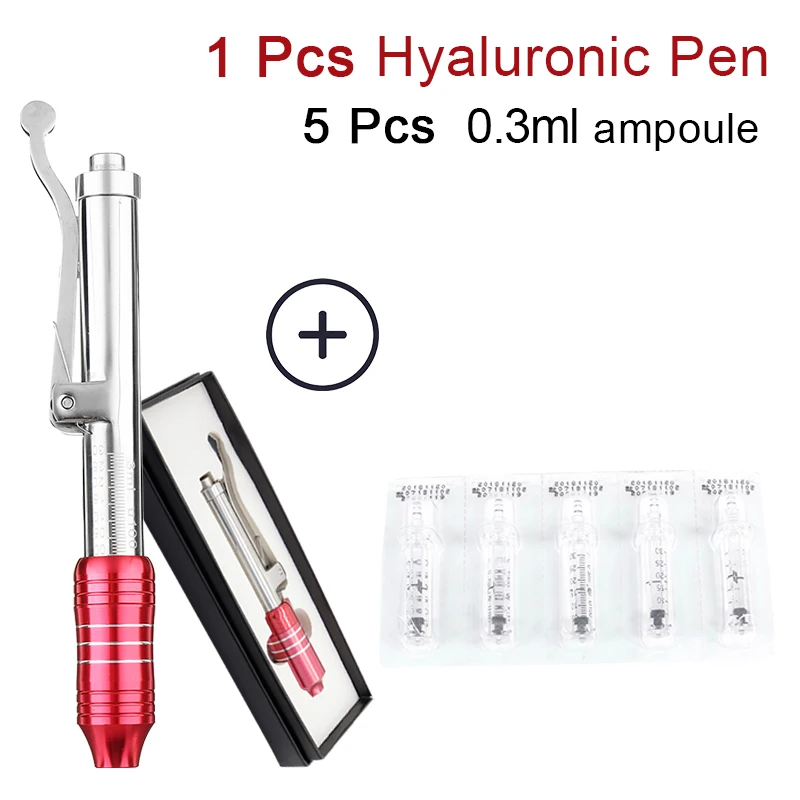 Red Hya Pen Set 3 мл красный гиалурон ручка уход за лицом инструменты Регулируемый высокого давления гиалуроновая ручка для распыления анти морщинистая кожа инструмент для омоложения - Цвет: Red Hya Pen Set