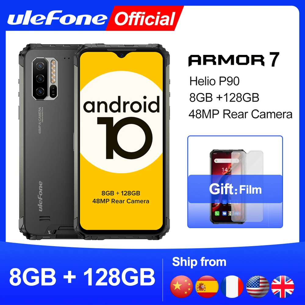Ulefone Helio P90 Armor 7 Rugged 128GB WCDMA/GSM/CDMA/.. Nfc Adaptive Fast Charge Wireless Charging