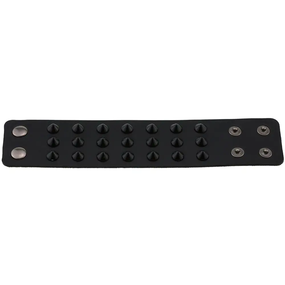 Punk Style Leather Spiked Bracelet Cuffs Wrap Bracelets Wristband for Men Women Gothic Emo Armbands Goth Jewelry leather bracelet