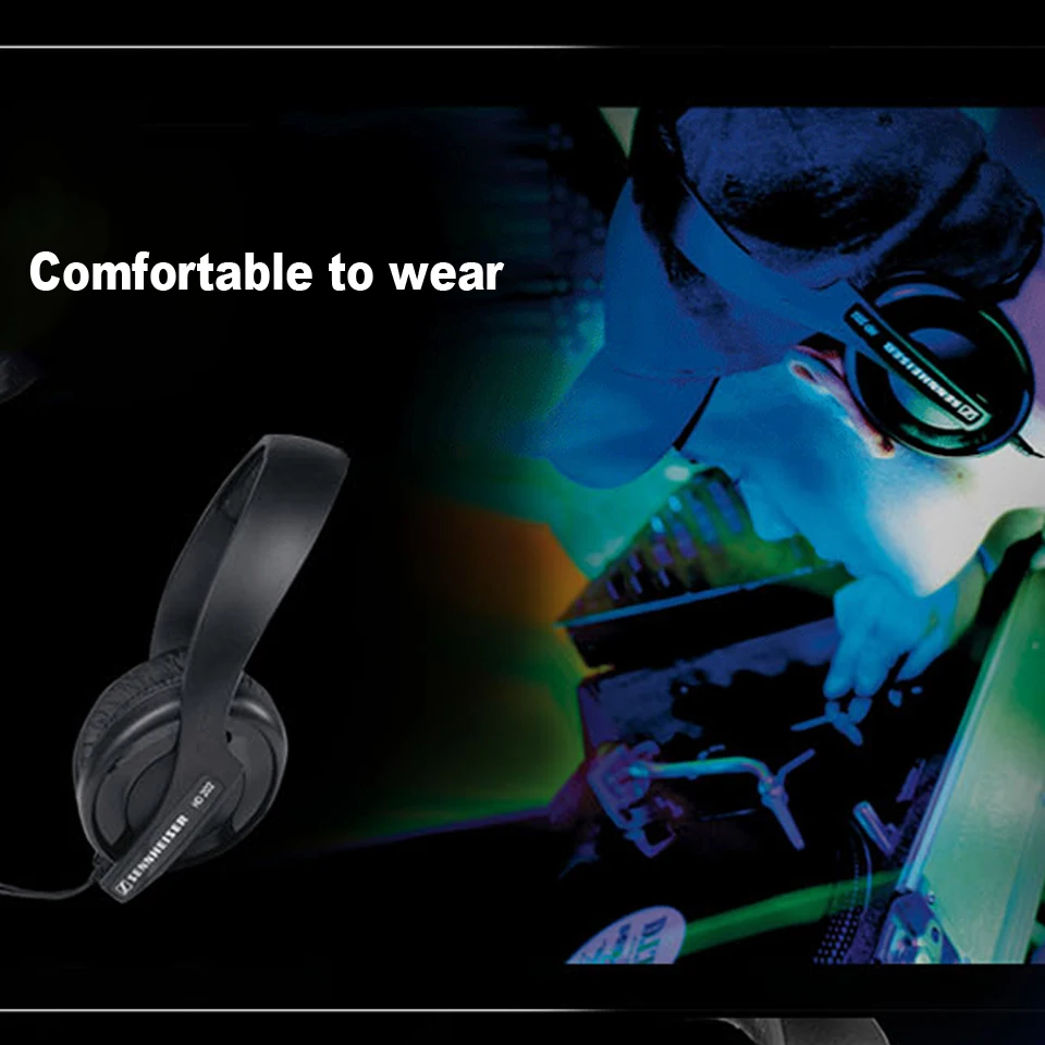 Sennheiser HD202 3 5mm Wired Deep Bass Headphones Noise Isolation Stereo Earphone Sport Gaming Headset for Phone PC