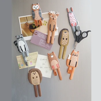

Cute Animals Magnetic Hooks Removable Decorative Fridge Sticker Refrigerator Message Magnet Coat Hanger Key Holder Storage Hook