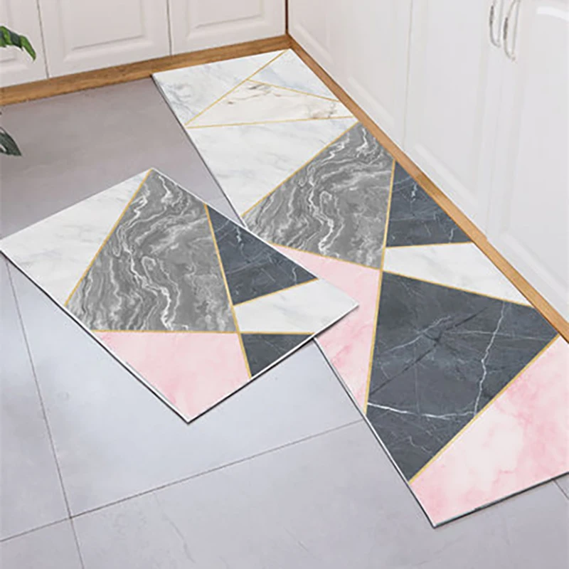 

Kitchen Floor Mat Long Strip Leather PVC Swabbed Non-Slip Not Oil NonWater Non-Dirty Covered With Household Carpet