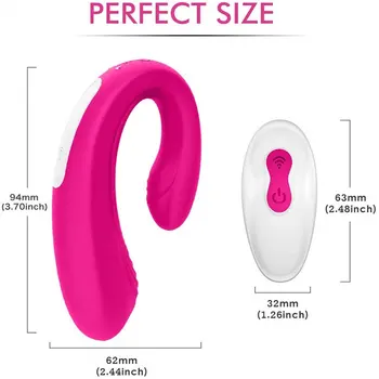 Clitoral G-spot Couples Vibrator, Wireless Remote Rechargeable Waterproof Adult Sex Toy for Women Solo Play or Couples Fun 2