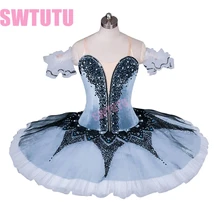 Женская серая классическая балетная пачка из балета "Лебединое озеро" костюмы; балетная юбка-пачка, профессиональные Балетные костюмы BT9032