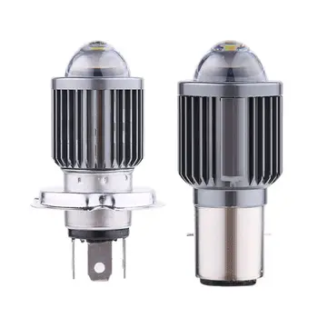 

Motorcycle Electric Car Scooter LED Bicolor Fisheye Headlights Conversion Bulb H4 to High Low Beam Light