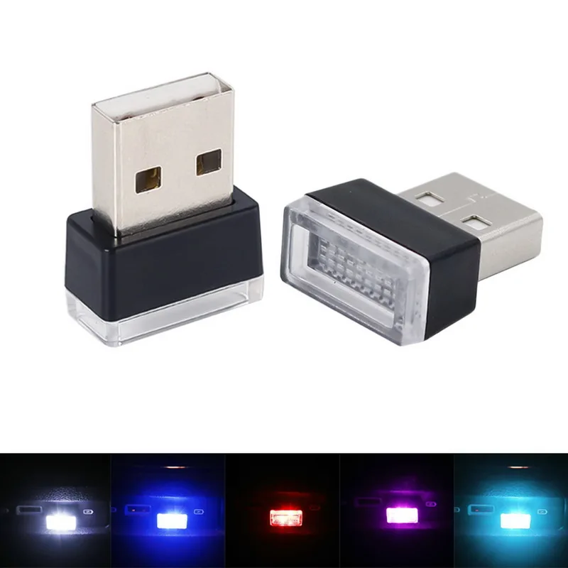 

Car LED Decorative Lamp Mini Atmosphere Light Auto Interior LED USB Club Disco Magic Stage Effect Lights Foot Lamp Car Styling