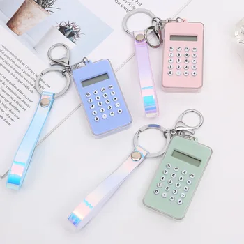 

pocket Cute Mini Calculator Keychain 8 Digits Display Portable with mini maze Decompression toys school Student stationeries