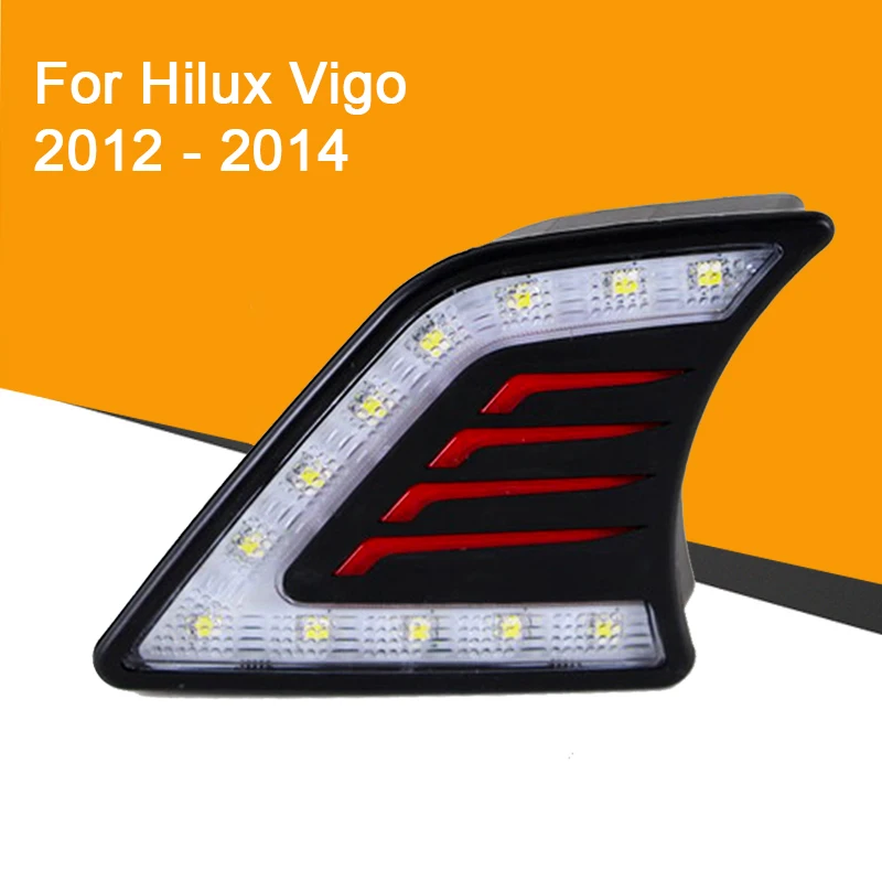 Автомобильный DRL Дневной ходовой светильник для Hilux Vigo 2012 2013 левый и правый передний бампер DRL Белый DRL