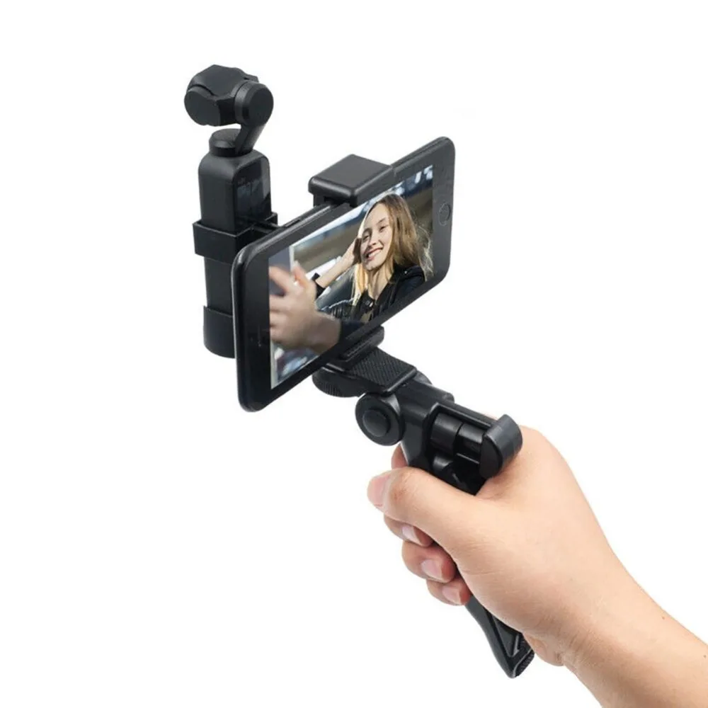 

1/4 Adapter Mount Bracket Foldable Phone Holder Tripod Clip Handle Grip for DJI OSMO Pocket Handheld Gimbal Camera pocket tripod