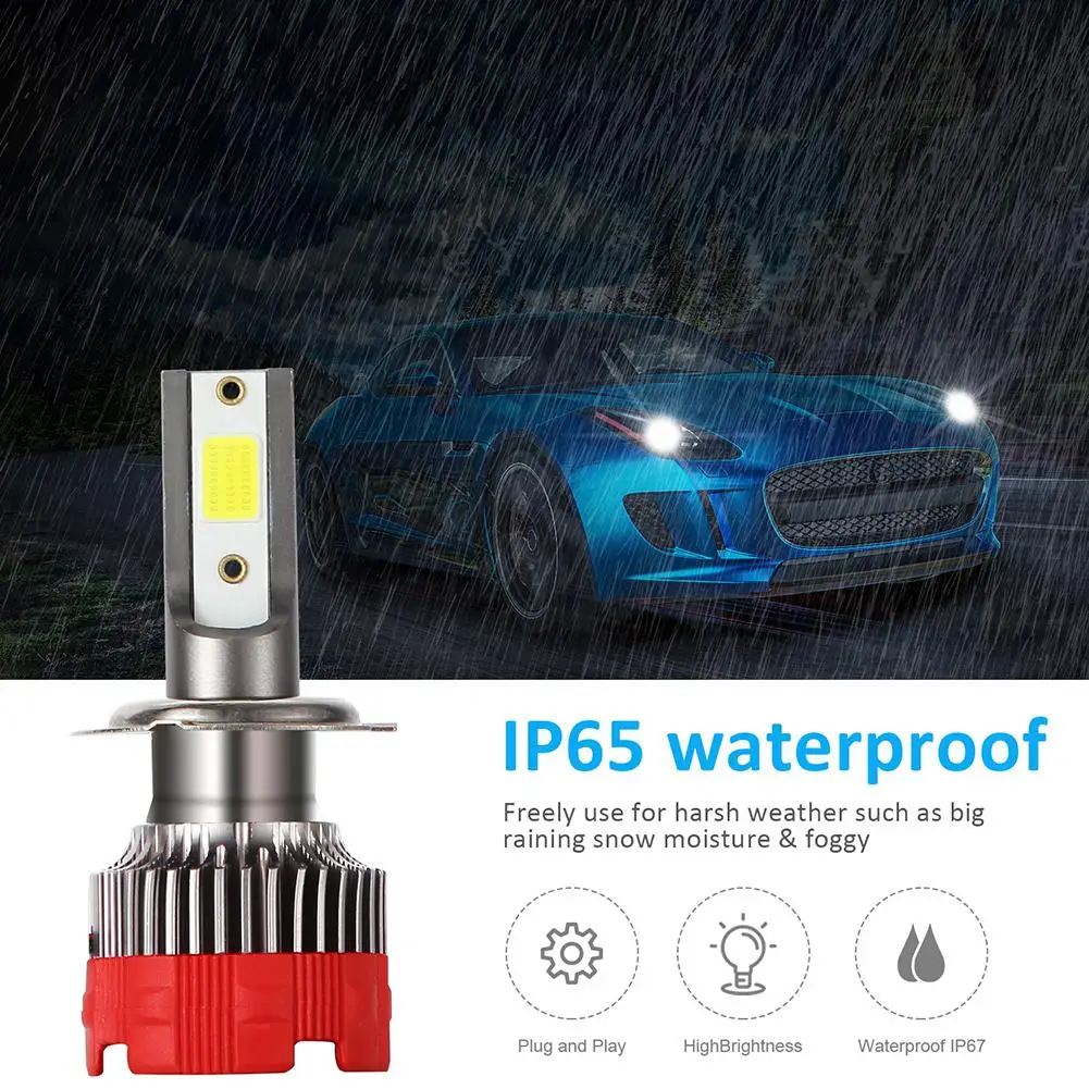 2 шт. 120 Вт 12000LM мини сборка H1 H7 H4 H8/H9/H11 9005 9006 светодиодный автомобилей головной светильник тумана светильник 9-30 в лампа для автомобильной фары