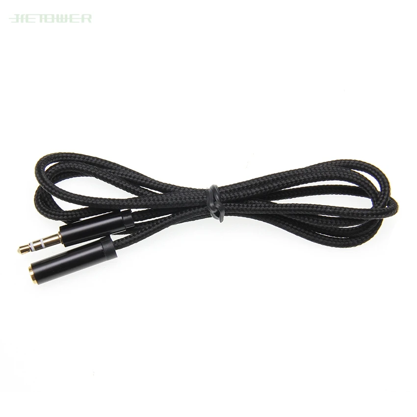 100pcs lot 3 5mm Jack male TO 3 5mm Female braid Aux Extension Cable Audio Cable Headphone Extension Cable Cord for Computer