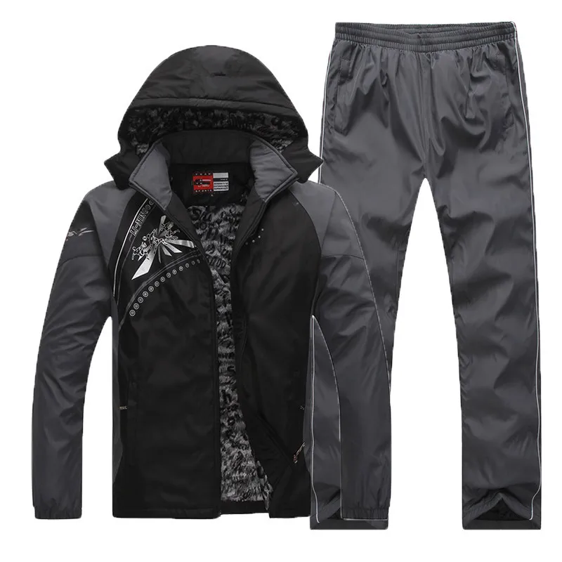 

Мужская плотная спортивная одежда, верхняя одежда 5XL, осенняя Уличная Повседневная куртка из двух предметов, лоскутное шитье