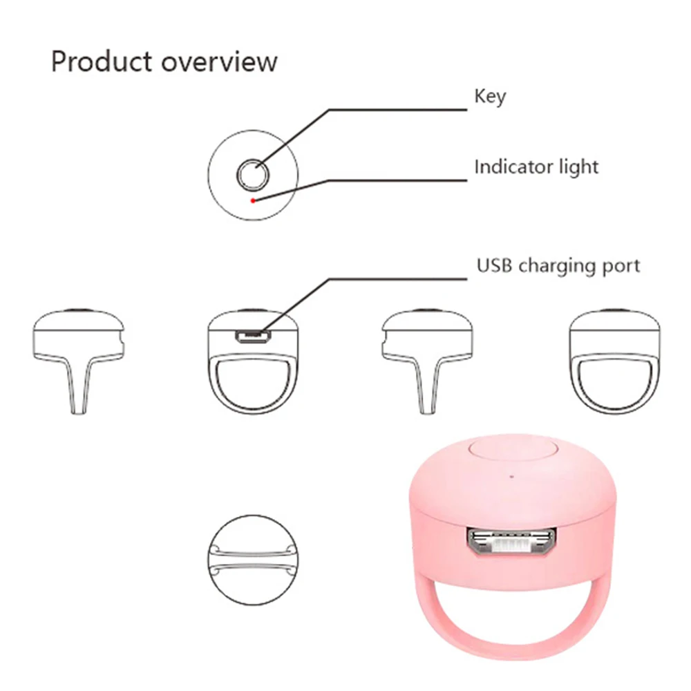 Ring Page Turner Liker APP Youtube Mobile Phone Lazy Fingertip Manipulator Bluetooth Short Video Controller Accessories