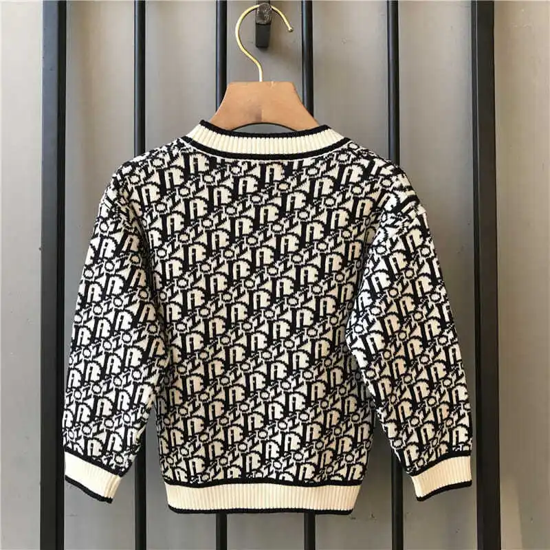 Autumn Boys Sweater Coat Kids Clothes New Fashion Thicken Plush Knitting Toddler 2-10y Baby Warm Cardigan Children SweaterA toddler sweatshirt winter sweater kids sweatershirts