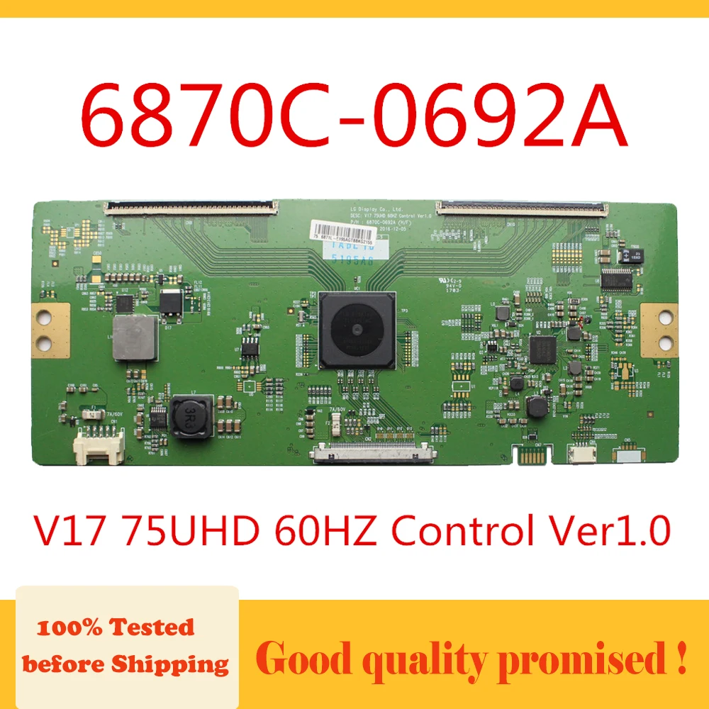 Tcon плата 6870C 0692A V17 75UHD 60HZ управления Ver1.0 75 дюймов ТВ доска для LG... и т. Д. Оригинальная логическая t con