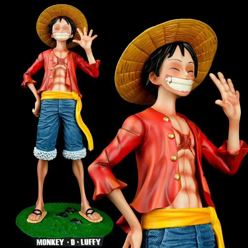 43cm Anime One Piece Monkey D Luffy Figure Influencer Smile Luffy 1 6 Pvc Action Figure Collectible Model Doll Toys For Gifts Action Figures Aliexpress