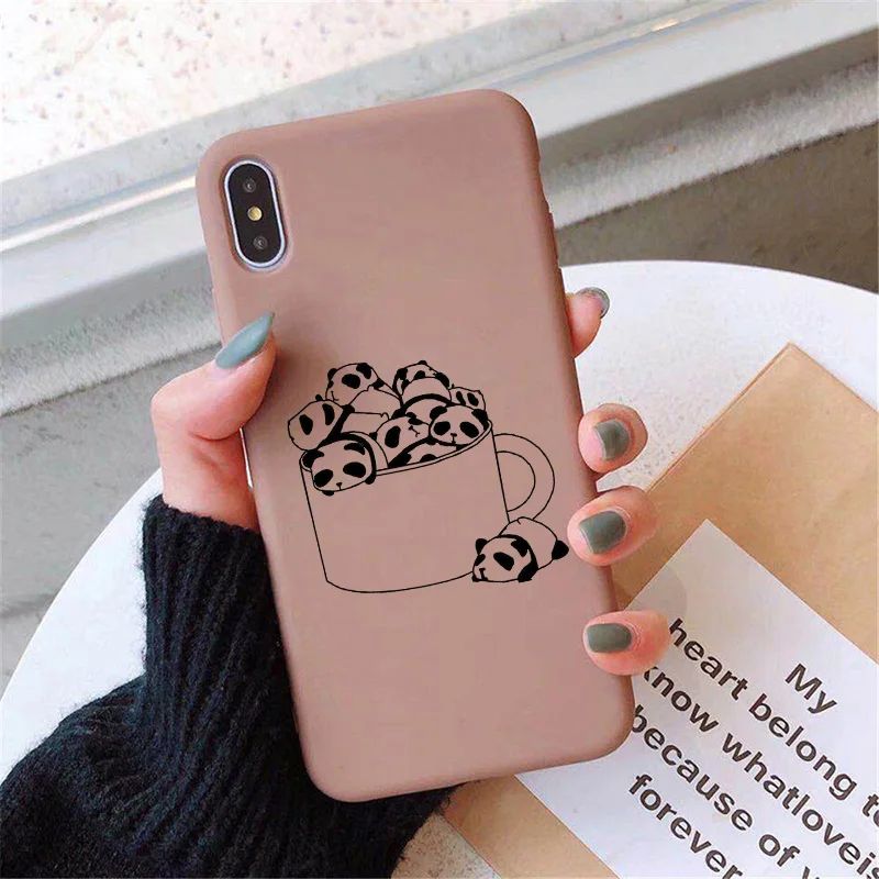 Роскошный чехол для samsung Galaxy A9, A9s, A8, A8s, A7, A6, A5 Plus, Star, силиконовый чехол для телефона, мягкий чехол, чехол с милым рисунком панды - Цвет: Panda2Brown