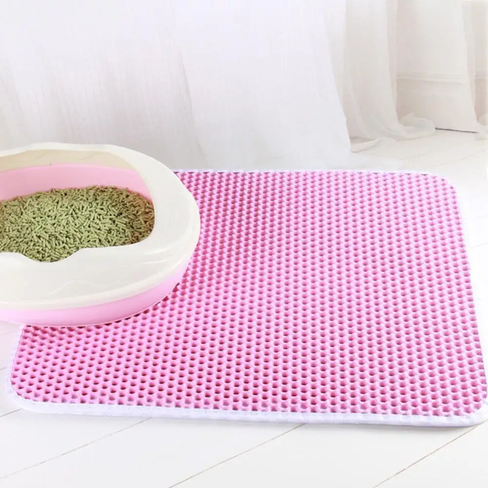 

Waterproof Cat Litter Mat EVA Double Layer Cat Litter Trapping Pets Mat Pad Bottom Non-slip Pet Litter Cat Mat Floor