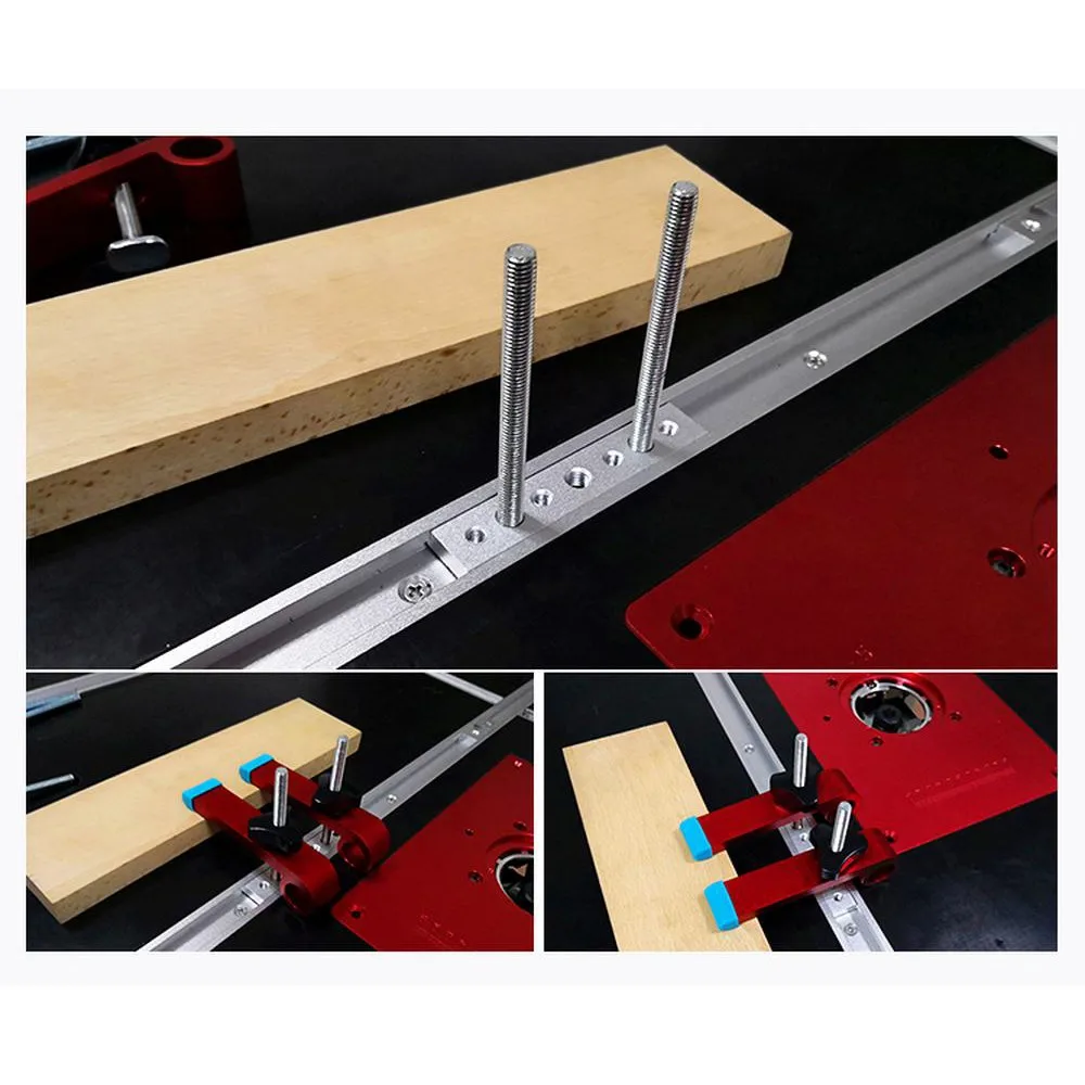 

T-Track Clamp 8MM DIY Wood Clamp Rail Slide Slot Stopper Screw Position Limiter Miter Clip T-Slot Fixed Clamp Woodworking Tools