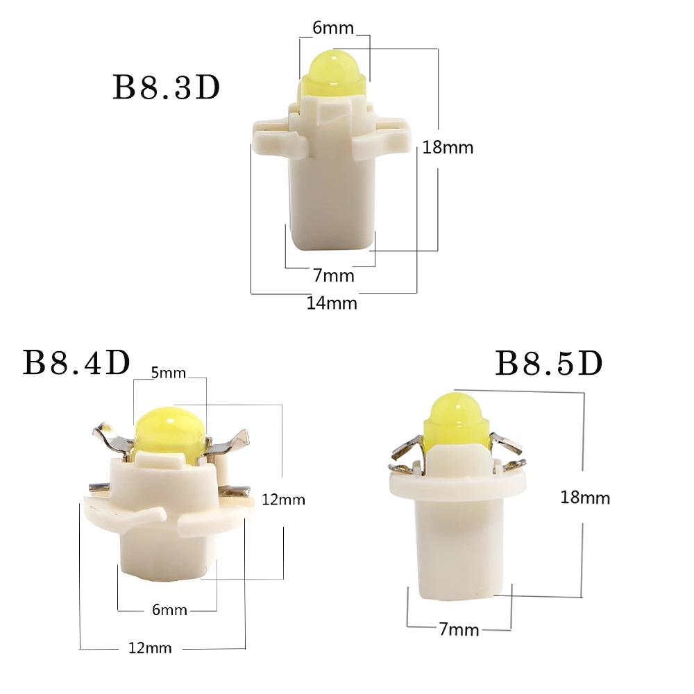 Set 10 Luci LED SMD 5050 Per Tachimetro B8.3d BAX10S - Verde 12V - Plug & Play - 6