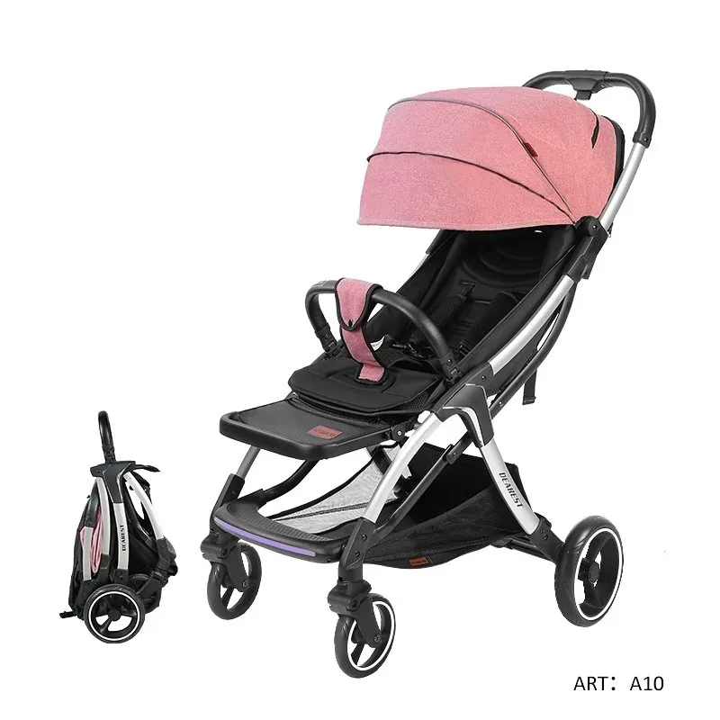 Детская коляска для новорожденных мальчиков и девочек, коляска для путешествий с самолетом, складная коляска с зонтиком для младенцев, подарок для малышей - Цвет: A10 Pink