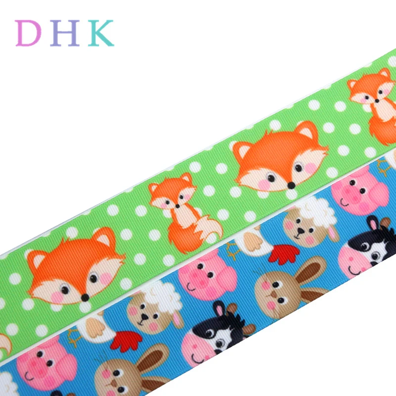 DHK 1.5'' 10yards fox animal printed grosgrain Ribbon Accessory hairbow headwear decoration Wholesale 38mm B1674 | Дом и сад