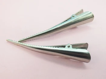 

Hair Jewelry DIY findings - 1000piece Rhodium Plated 40/60/80/130mm Metal Alligator Hair Clips With Teeth