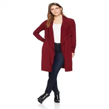 Женский Длинный водопад женский свитер кардиган Soldi женский длинный рукав водопад зима осень кардиган Тренч длинный свитер