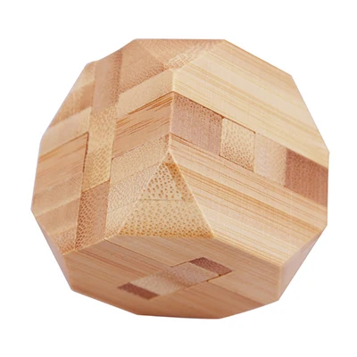 Kong Ming Luban Lock 3D Bamboo Brain Teaser Puzzle Toy - Educational Gift