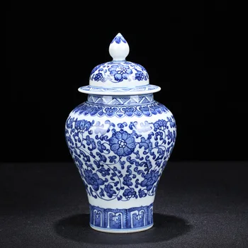 

JINGDEZHEN PORCELAIN, BLUE AND WHITE PORCELAIN, GENERAL TANK VASE, ORNAMENT, FURNITURE, LIVING ROOM, PORCH, PORCELAIN, GIFT