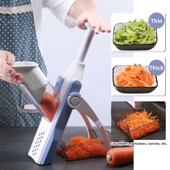 

Multi Purpose 5 in 1Shredder Cutter Vegetable Slicer Artifact Shred Slice Fruit Potato Peeler Kitchen Accessories Manual Slicers