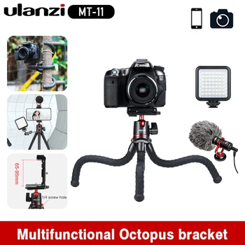 

Ulanzi MT-11 Travel Flexible Octopus Tripod for Smartphone DSLR Vlog Tripod Portable 2 in1 Tripod Extend 1/4 Screw for Magic Arm