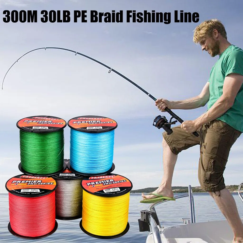 Multicolour Super Strong Abrasion Resistant PE braid Fishing Line 4