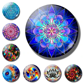 

Handmade Henna fridge magnet Om Symbol Buddhism Mandala refrigerator magnets fridge sticker Religious Art Creative Home Decor