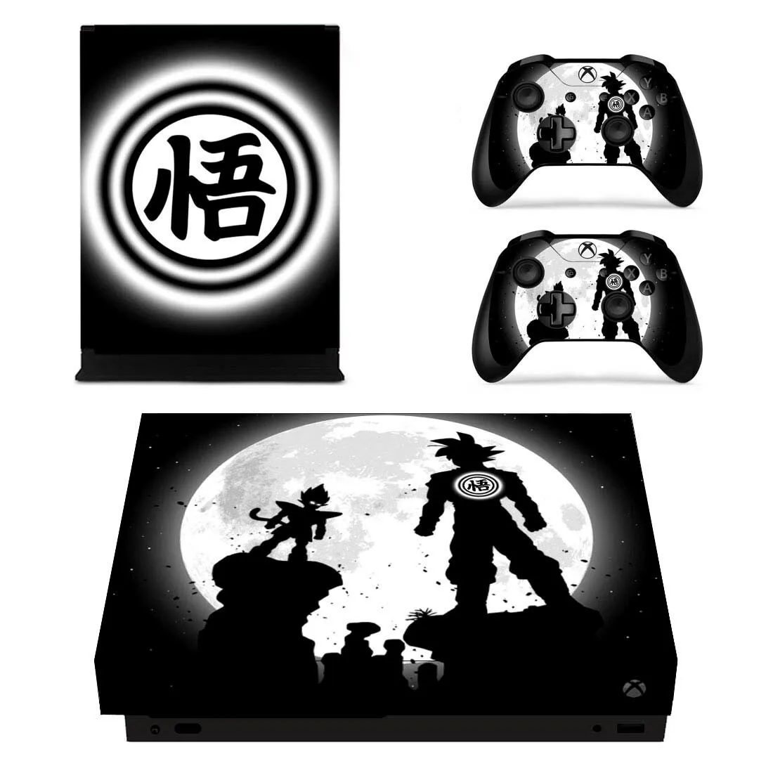 Dragon Ball супер Полный лицевой панели кожи консоли и наклейка на контроллер для Xbox One X консоли+ контроллер кожи стикер