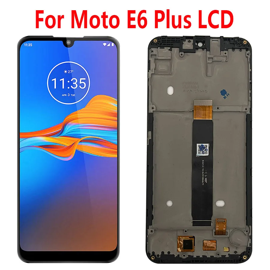 

ЖК-дисплей 6,1 дюйма для Motorola Moto E6 Plus PAGA0004, с рамкой, сенсорный экран, дигитайзер в сборе, замена для Moto E6 Plus LCD