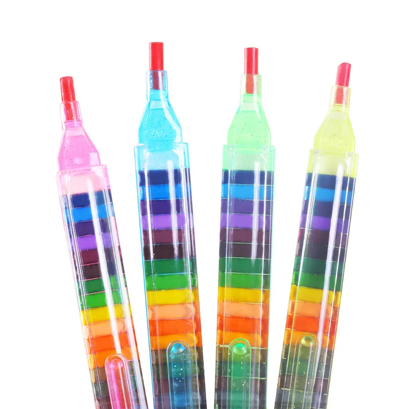 6Pcs 12colors DIY Replaceable Crayons Oil Pastel Creative Colored Pencil  Graffiti Pen For Kids Painting Drawing Cute Stationery