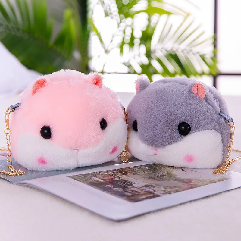 

Online Celebrity Meng Hamster mao rong bao Girl'S Versatile Simple Shoulder Bag Fashion Mobile Phone Change Bag with Chain Whole
