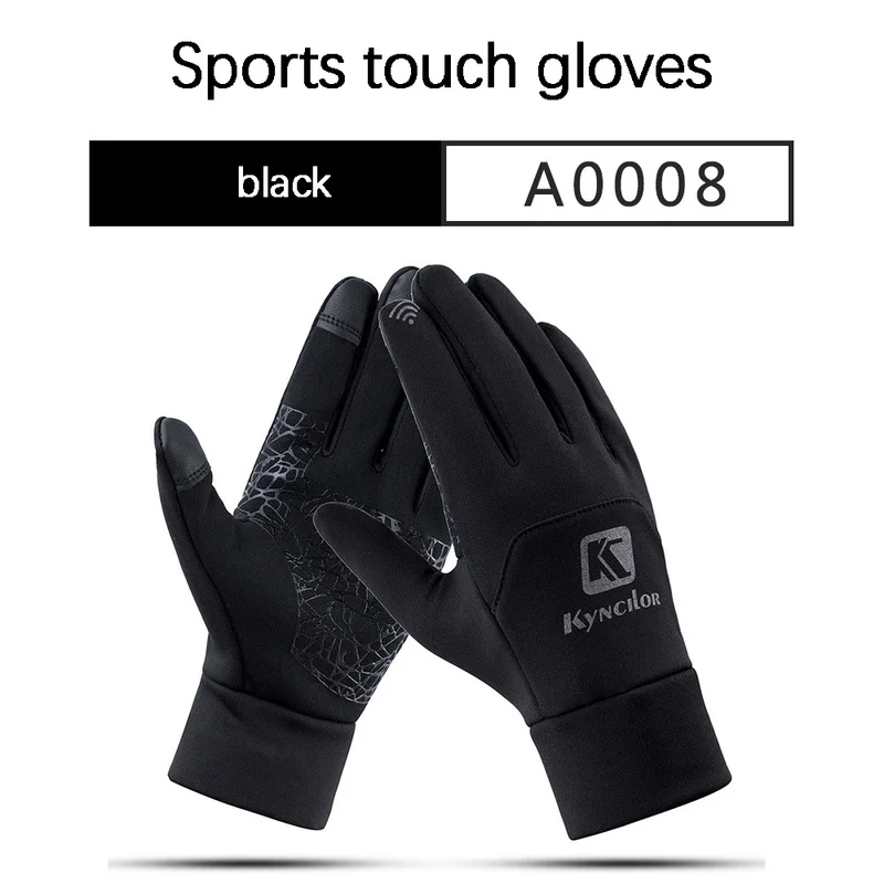 Мужские и женские зимние велосипедные перчатки, ветрозащитные перчатки для сенсорного экрана, теплые флисовые лыжные перчатки для бега на открытом воздухе