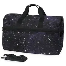 Сумка для фитнеса, дорожные сумки с принтом звездного неба, парусиновая Спортивная уличная женская сумка с большим карманом, Повседневная сумка для покупок, сумка на плечо для мужчин