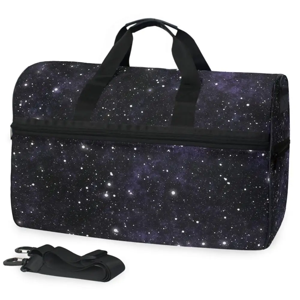

Fitness bag Travel Bags Starry sky Printing Canvas Gym Sport Outdoor Women Large Pocket Casual Tote Handbag Shoulder Bag For Men