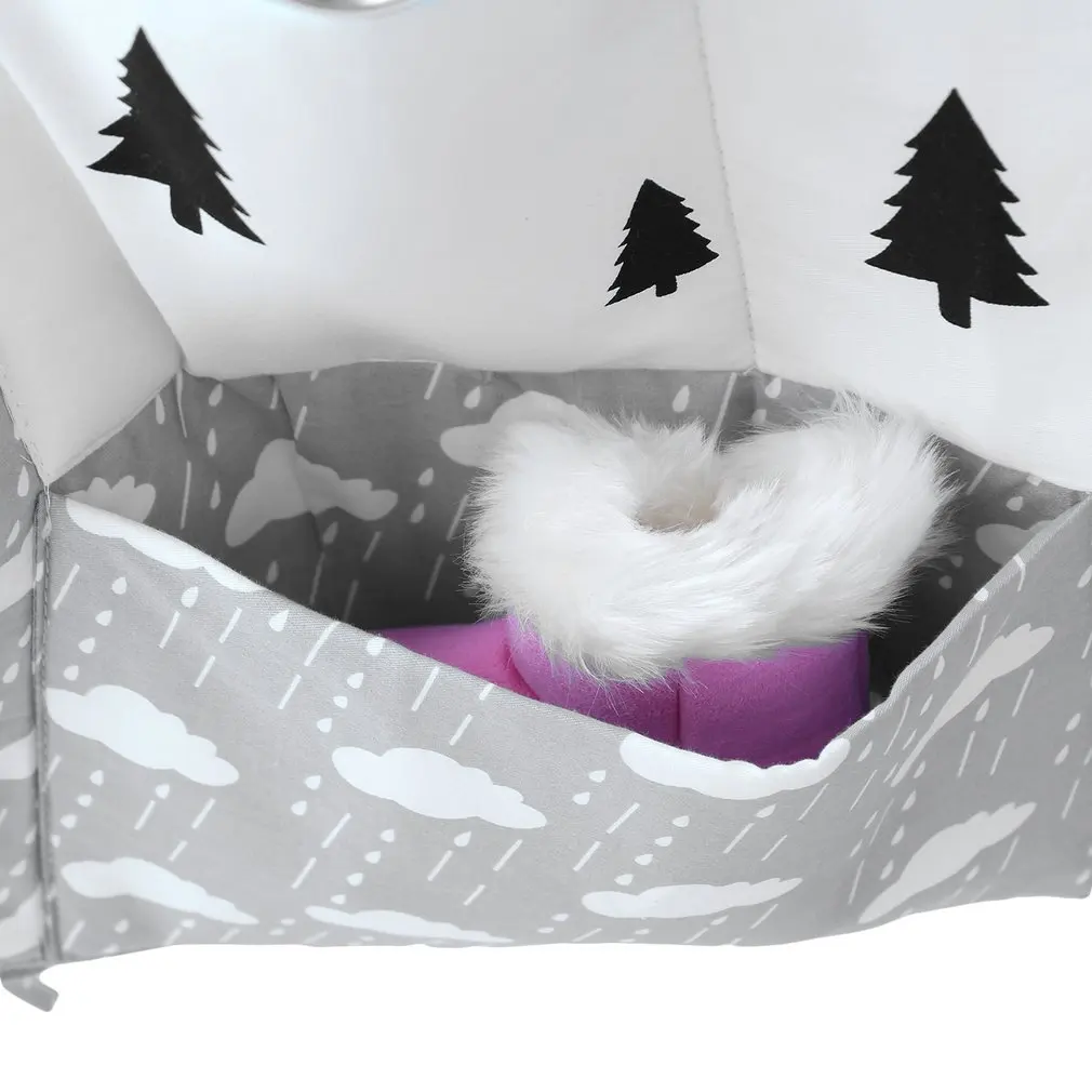 OUTAD Promotion Baby Cot Bed Hanging Storage Bag 100%Cotton Crib Organizer 60*55cm Toy Diaper Pocket for Crib Bedding Sets