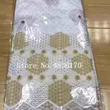 Африканский сухой кружевной ткани белый Базен riche getzner с бисером и камнями последние бассейна riche getzner для женщин 5+ 2 ярдов/партия