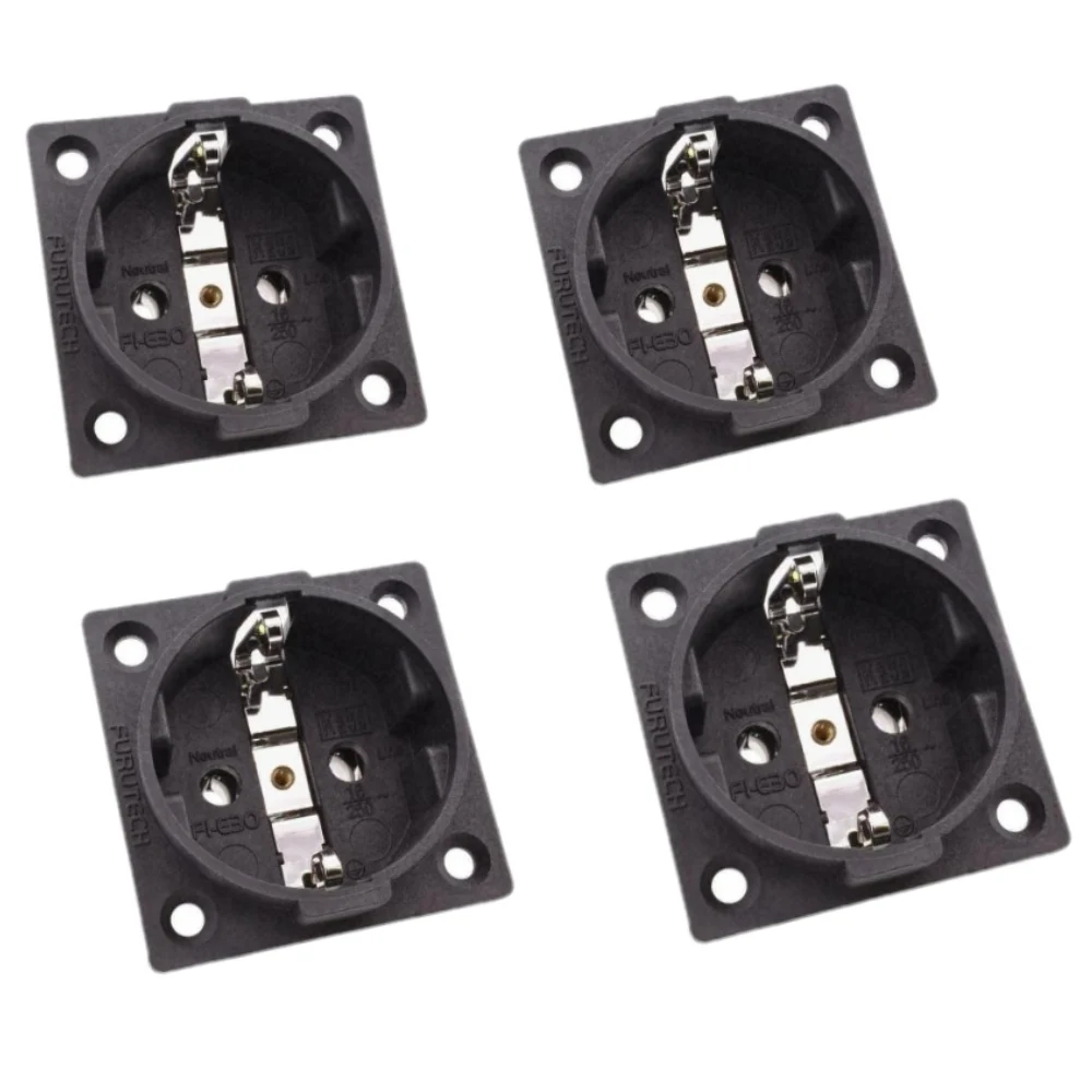 Hi fi чистая медь Schuko Furutech Позолоченные FI E30 Родий переменного тока 250V 16A ЕС разъем IEC