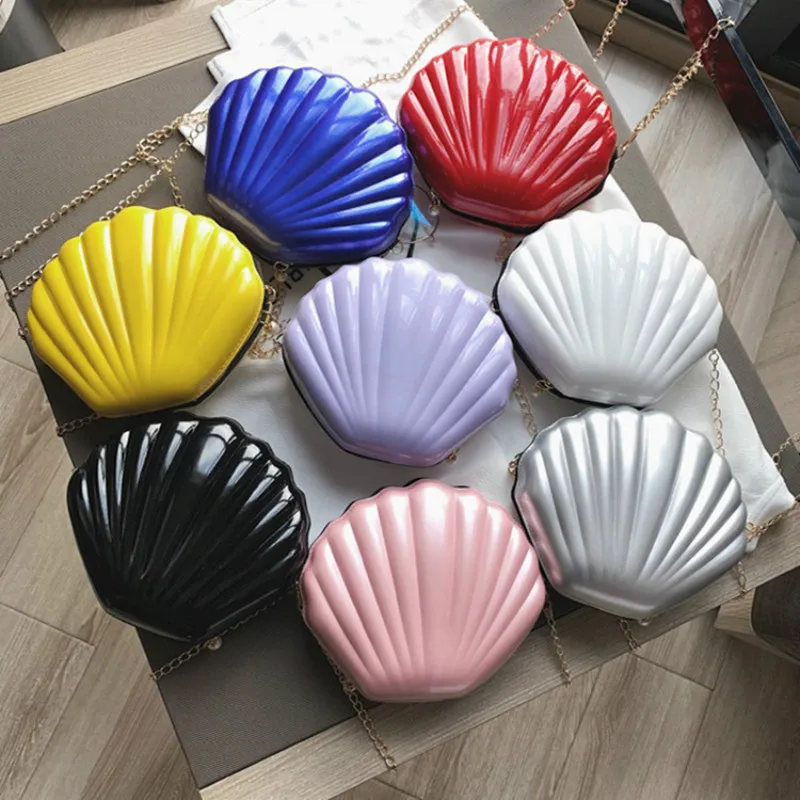 

PACGOTH New Fashion Candy Color Cute Small PVC Shell Bag Shoulder Bags For Women Party Club Money Coin Messenger Bag, 1Piece