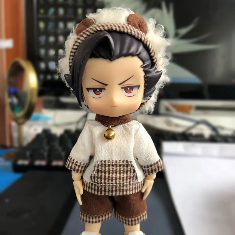 Ob11 1/12 bjd детская одежда GSC dsf PICCODO простой кофе медведь костюм куклы одежда шляпа+ пальто+ штаны, аксессуары в подарок