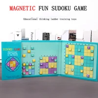 Children's digital game chess nine-square lattice Sudoku puzzle magnetically filled digital wooden puzzle children's toys 1