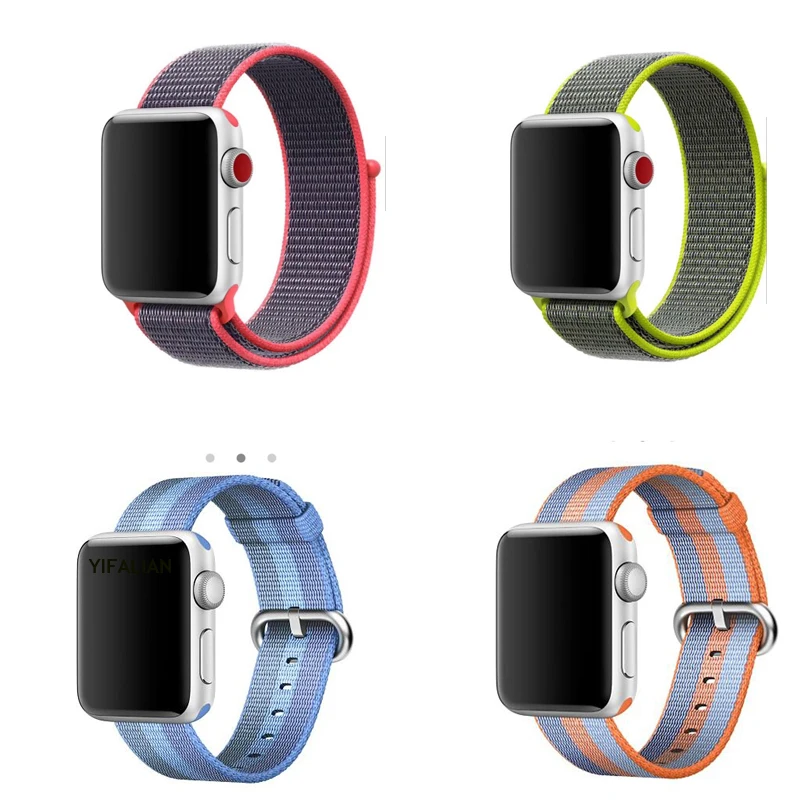 Ремешок для Apple Watch sport loop нейлоновый плетеный браслет 38 мм 42 40 44 iwatch band Series 5/4/3/2/1|watch