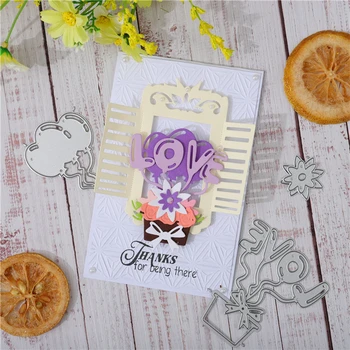 

DiyArts Love Flower Dies Balloon Metal Die Cutting Die 2020 New Craft Die Die Scrapbook Embossing Die Christmas Die Cutting