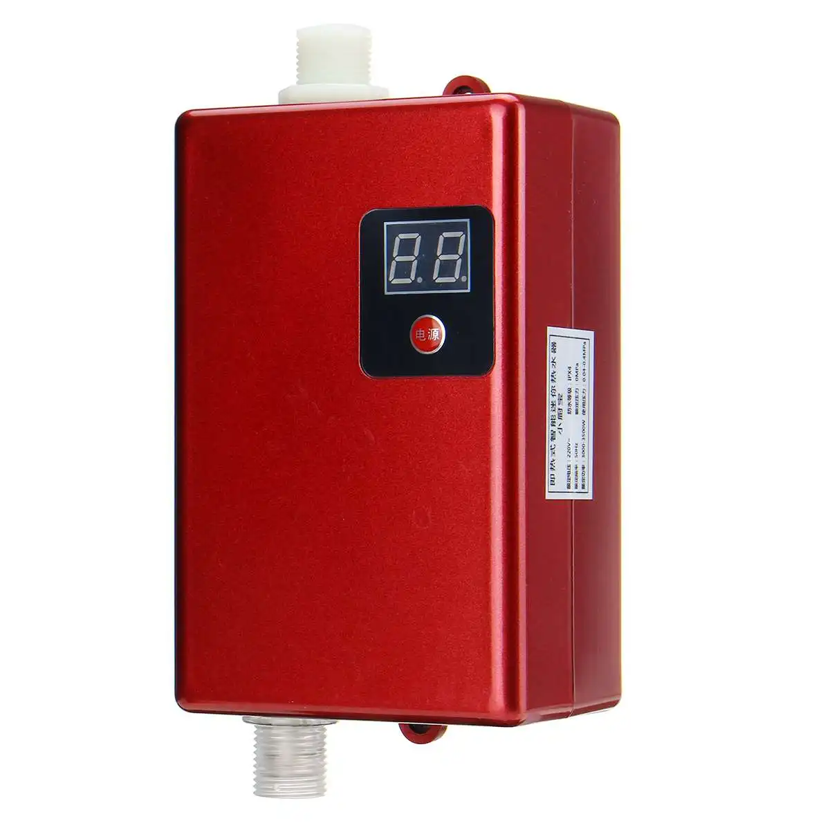 

3500W Electric Water Heater Instant Tankless IPX4 Waterproof Bathroom Electric Kitchen Faucet Water Heater Temperature display